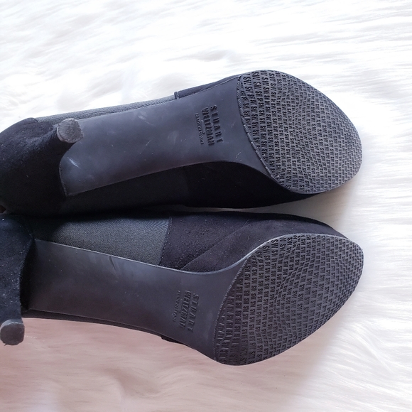Stuart Weitzman Black Suede Platform Bootie - Picture 4 of 6